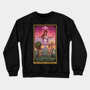 The Goddess Aphrodite The Lovers Tarot Card Crewneck Sweatshirt